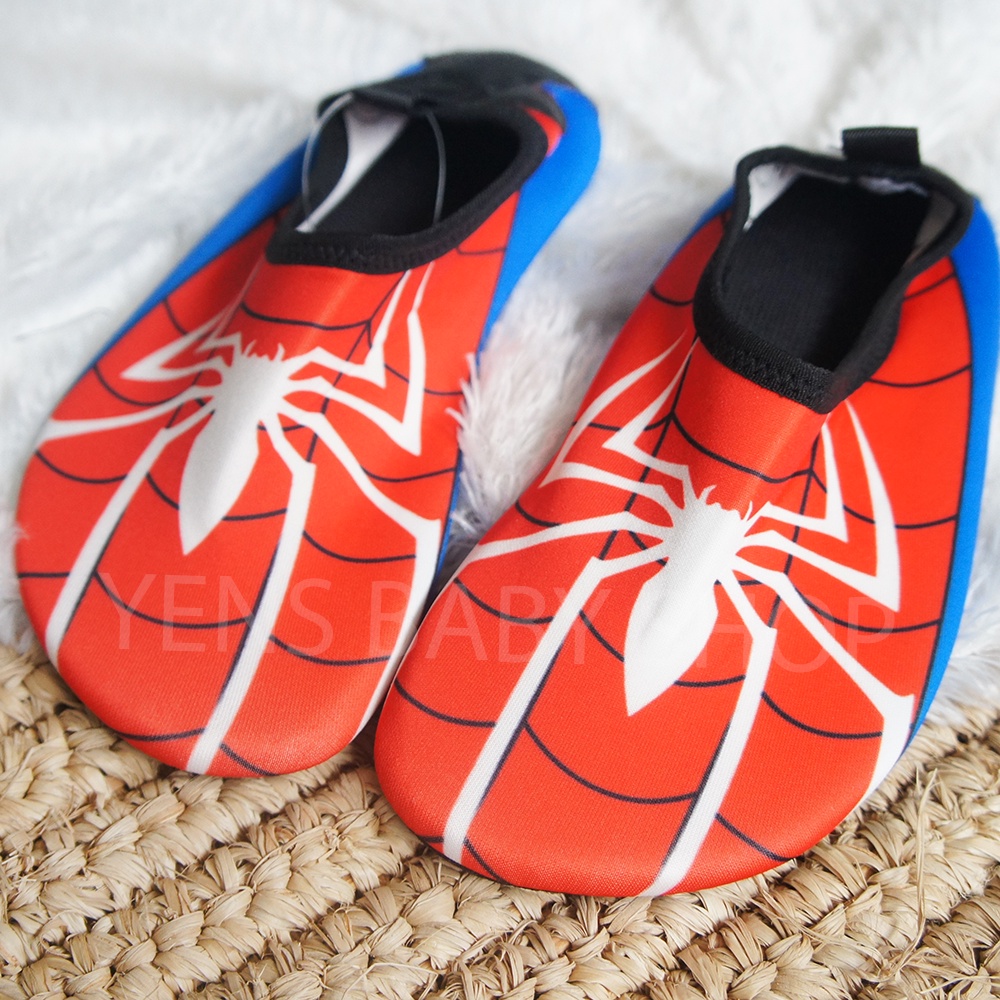 Sepatu Selam Anak Motif Spiderman / Sepatu Snorking Diving Pantai