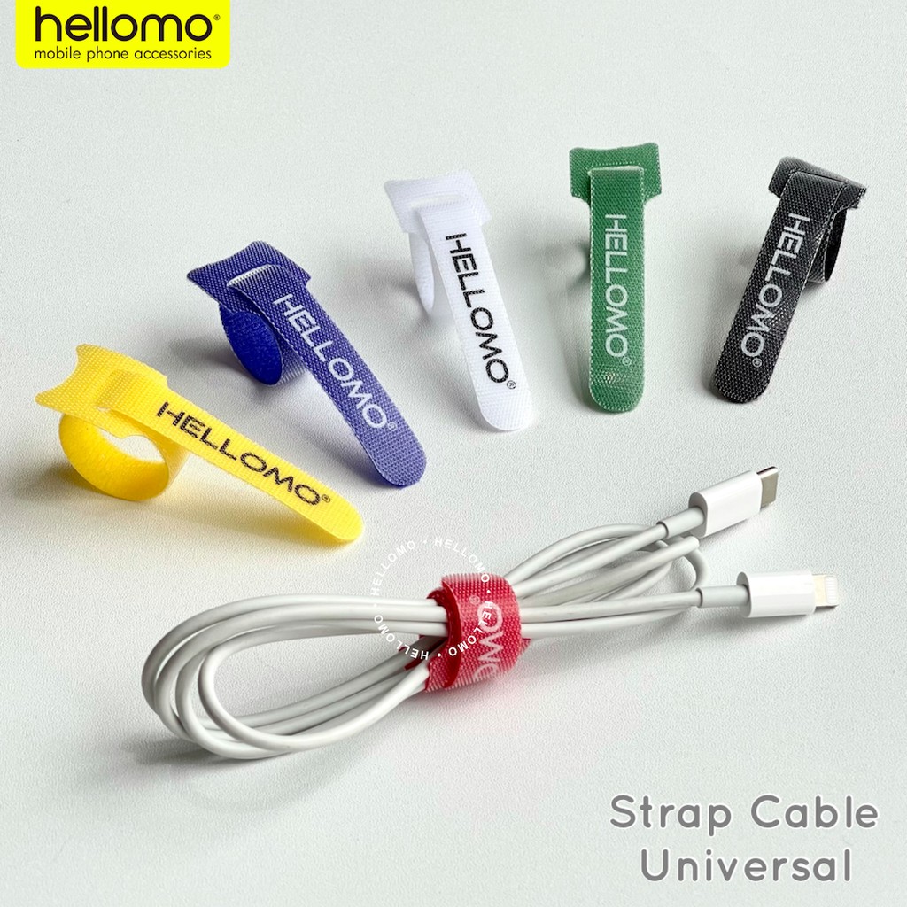 Cable Tie Organizer Cable Strap Velcro Pengikat Kabel Penggulung Perapih Gulungan Kabel Universal