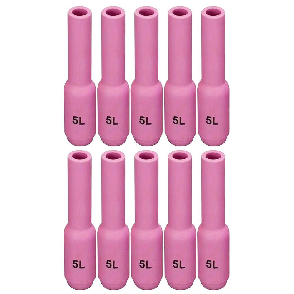 Populer 5pcs Aksesori Nozzle Keramik Dipanjangkan Aksesori Tukang Las Nozzle Perisai Piala WP17 /18 /26
