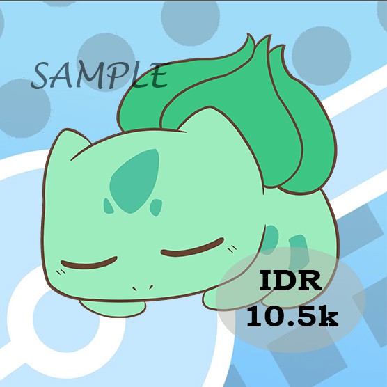 Bulbasaur Acrylic Keychain - Pokemon - Gantungan Kunci Akrilik Anime Game Film
