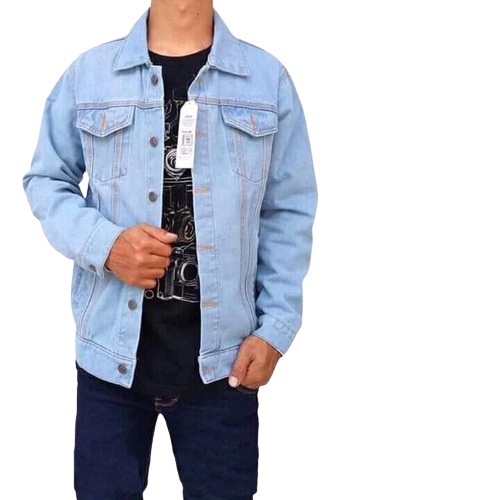 Jacket Denim Laki Laki Jaket Jeans Dewasa Jeket Jeans Standard Pria M L XL XXL Jumbo