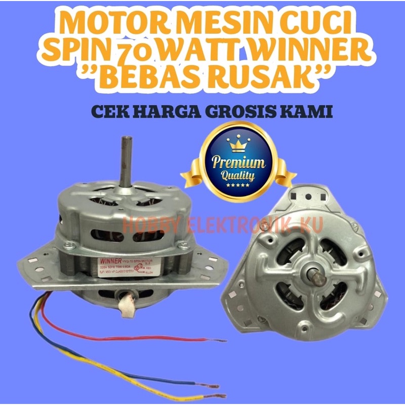 MOTOR MESIN CUCI SPIN 70WATT WINNER BEBAS RUSAK