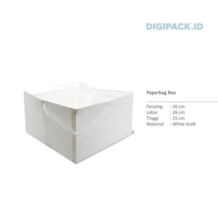 

Goodie Bag / Digipack White Paper Bag Cake Box 26 X 26 X 15 | Kantong Kertas Berkualitas