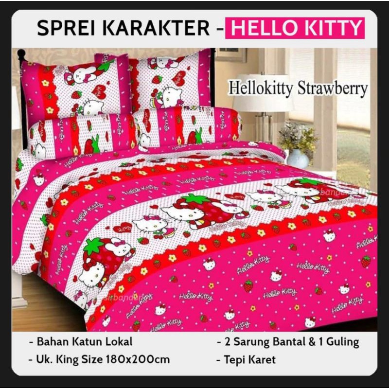 SEPRAI HOME MADE KARAKTER DAN BUNGA KASUR NO 1 180X200