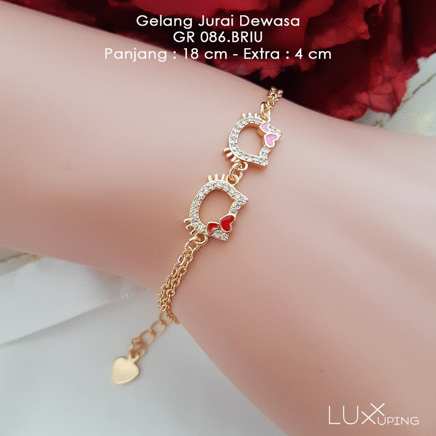 Gr 056 Gelang Jurai Remaja Dewasa Kurus Hello Kitty Perhiasan Gelang Emas Imitasi Luxx Xuping Shopee Indonesia