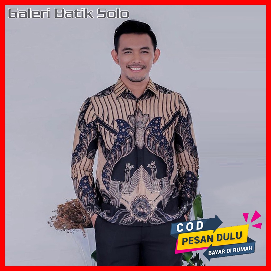 PROMOO !!! Kemeja lengan Panjang baju pria Modern kemeja batik lengan panjang termurah