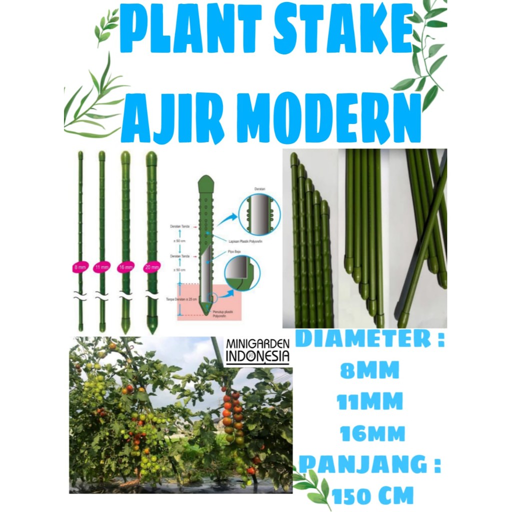 PLANT STAKE AJIR MODERN 150 CM KUALITAS JEPANG penyangga tanaman merambat 0,8X150 CM 1,1X150 CM