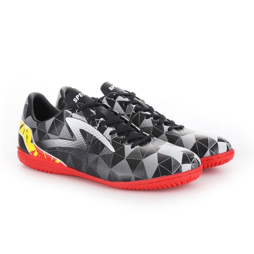 Sepatu Futsal Specs 400555 Prisma In Black Cool Grey Emperor Red