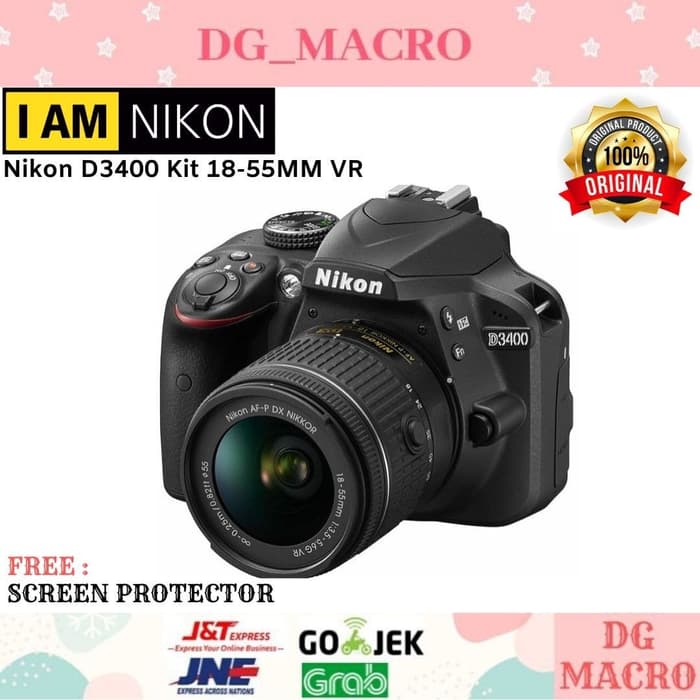 NIKON D3400 KIT 18-55MM VR - KAMERA SLR - GARANSI RESMI 