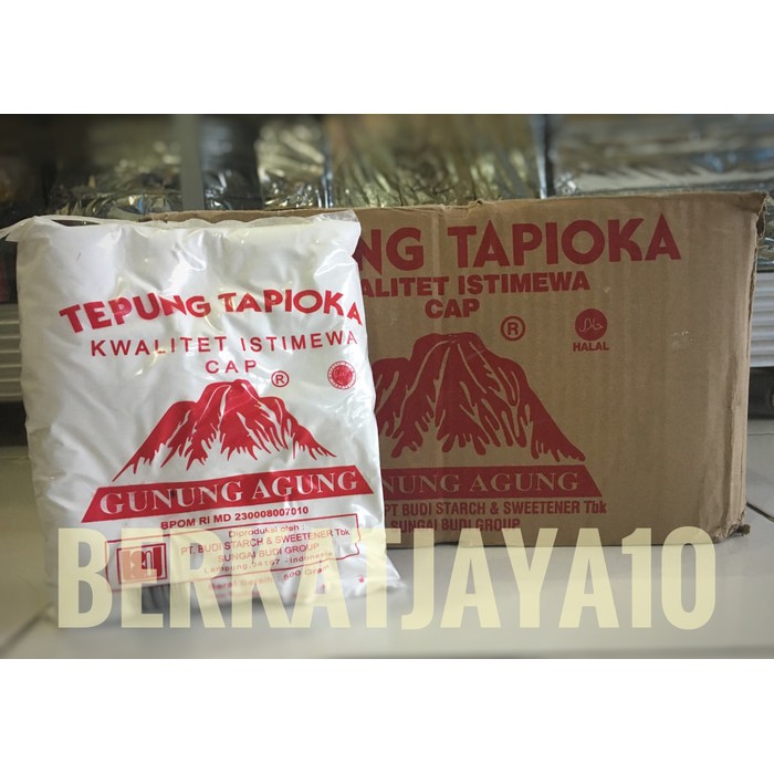 Murah TEPUNG TAPIOKA Cap  Gunung Agung 500 Gram Halal Sagu