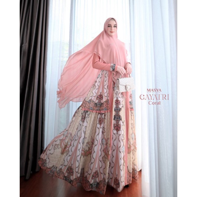 [MADENIA SYARI_MASYA] GAMIS SYARI TERBARU / DRESS SET PRINTING " GAYATRI SET " BY MASYA MADENIA SYAR