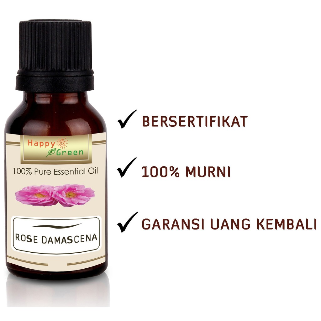 Happy Green Rose Damascena Absolute Oil - Minyak bunga Mawar Damascena