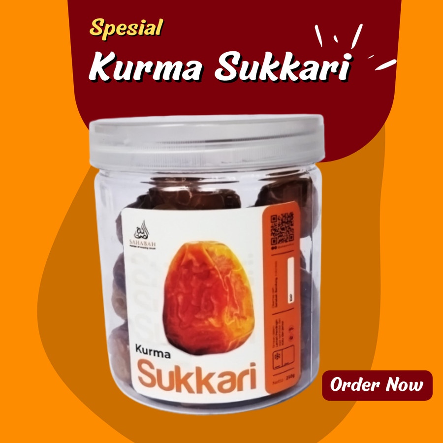 

Kurma Sukkari Sukari Toples 250 gram