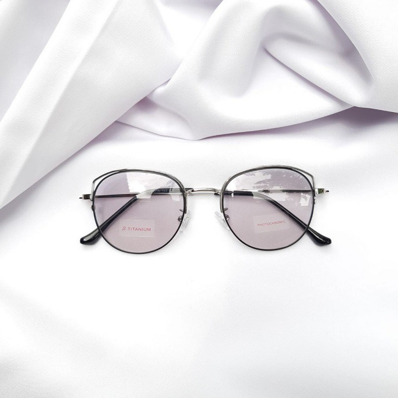 KACAMATA LENSA PHOTOCROMIC BERUBAH WARNA KOREAN FRAME OPTIK TERBARU WANITA FASHION STYLE