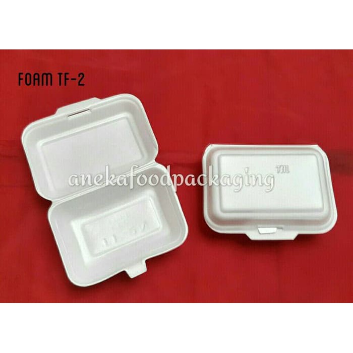 GOJEK ONLY-Styrofoam/sterofoam/gabus nasi/kotak makan TF-2 polos