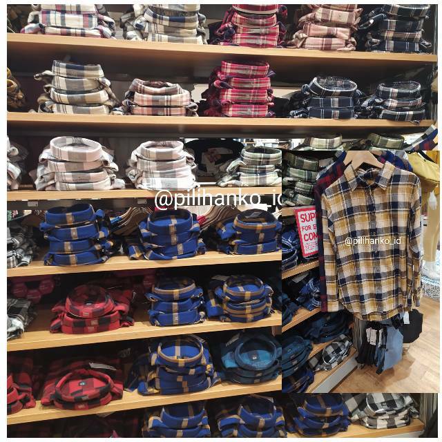 Kemeja Flanel UNIQLO Original Pria - [SALE]