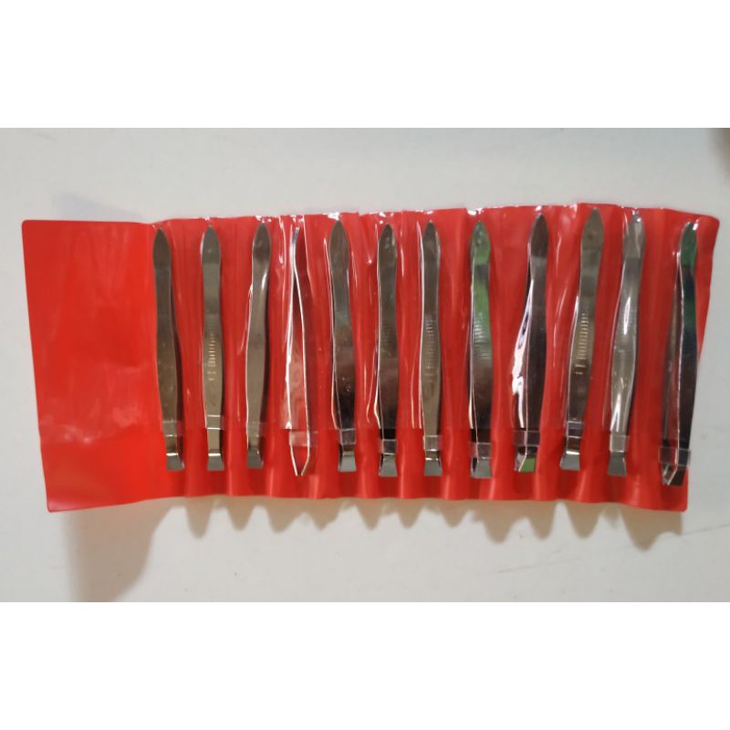 PINSET ISI 12pcs PINSET BESI STAINLES KEMASAN KARD