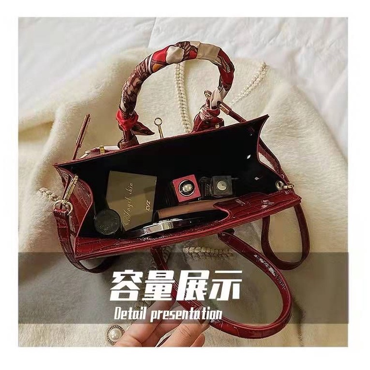 ZC 0446 RISCE TAS HAND BAG GANTUNGAN KUDA FREE SYAL IMPORT WANITA CEWEK PEREMPUAN JAKARTA BATAM