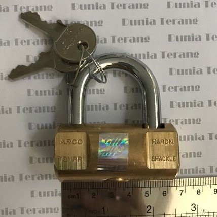 Gembok VIRO Balok 60mm Asli 103 / Kunci Gantung Bulat Kuningan 60 mm / Brass Rectangle Padlock Italy