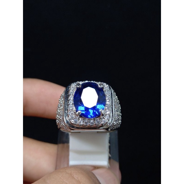 TERMURAH BATU ROYAL KING BLUE SAFIR CATAM TOP QUALITY SIAP PAKAI
