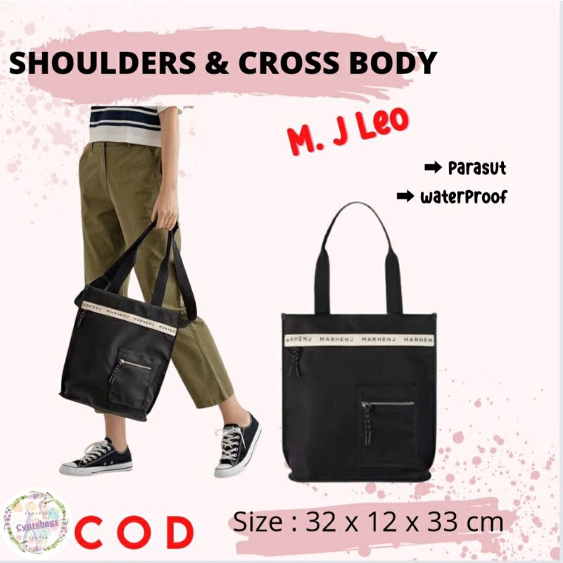 Tas wanita shoulders bag M.J Leo import free pouch dan tali