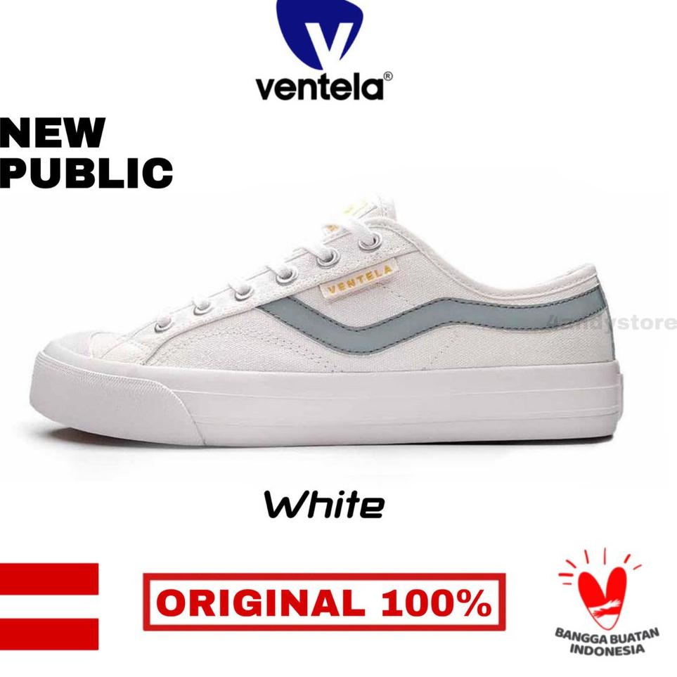 Bagus Banget.. Sepatu Ventela New Public Newpublic Publik Low Original Termurah Black Natural White 