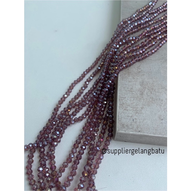 Crystal Ceko 4mm WINE PURPLE UNGU MUDA KUARSA kuarsa kristal quartz