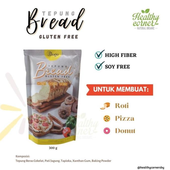 

[[COD]] Mugo - Bread Flour Tepung Roti Gluten Free Premix 300g BERKUALITAS Kode 524