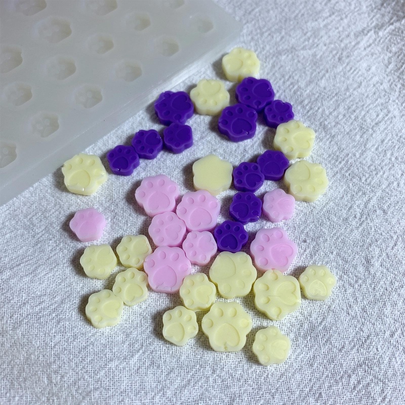 Siy Cetakan Resin Epoksi Bentuk Cakar Kucing Bahan Silikon Untuk Gantungan Kuncitas DIY