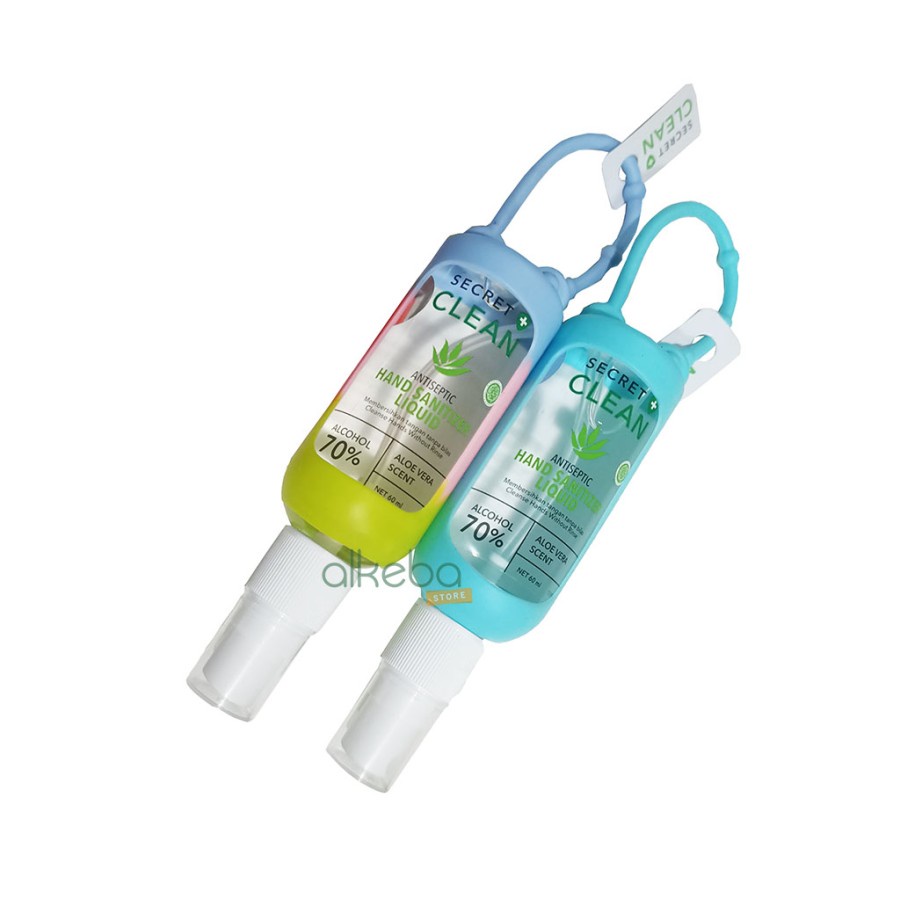 Secret clean handsanitizer 50 ml hand sanitizer cair spray silicon case