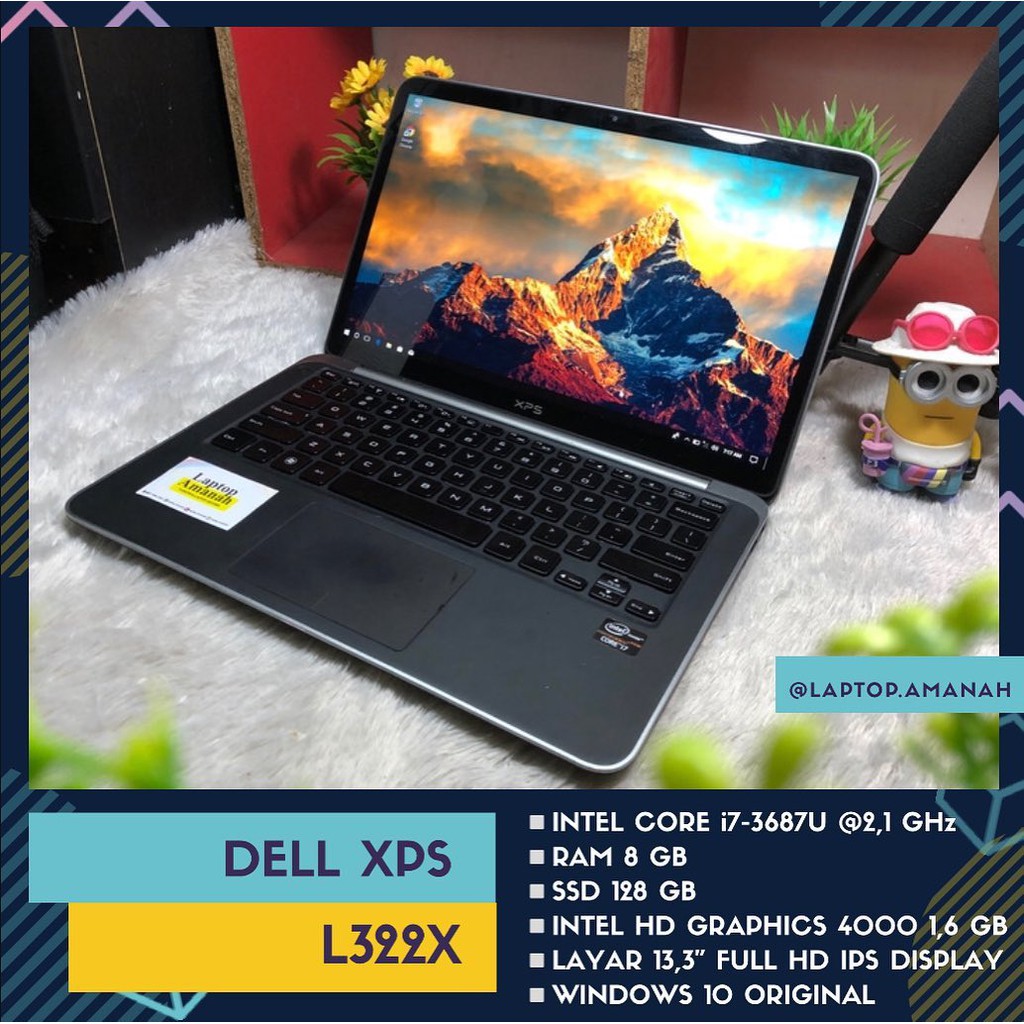 Dell Xps 13 L322x Core I7 Ram 8 Gb Ssd 128 Gb 13 3 Full Hd Windows Ori Shopee Indonesia