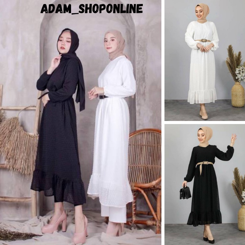 DRESS - PAKAIAN WANITA - CLAUDYA DRESS - DRESS WANITA - ATASAN WANITA - FASHION MUSLIM - GAMIS - COD