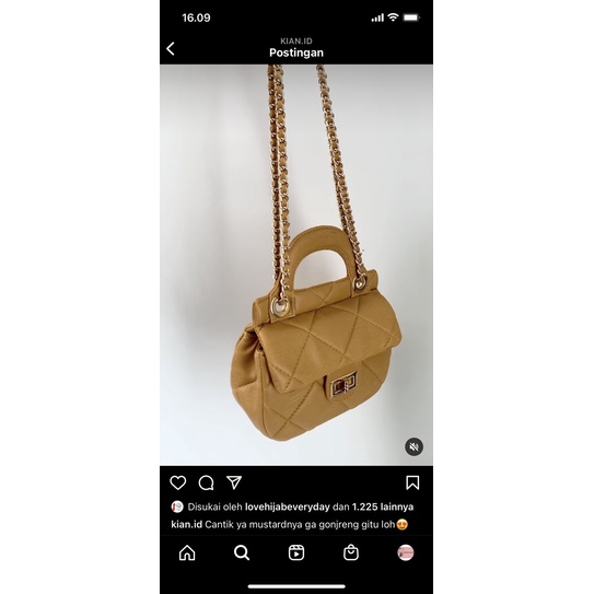 PRELOVED LIKE NEW PREORDER BRILY BAG KIAN MUSTARD FOSIL KIANID