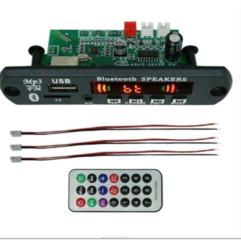 Kit Modul Mp3 Bluetooth 5.0 Plus Amplifier 2x18Watt Decoder Board FM USB TF DC 12V 2*18W 2x 18W