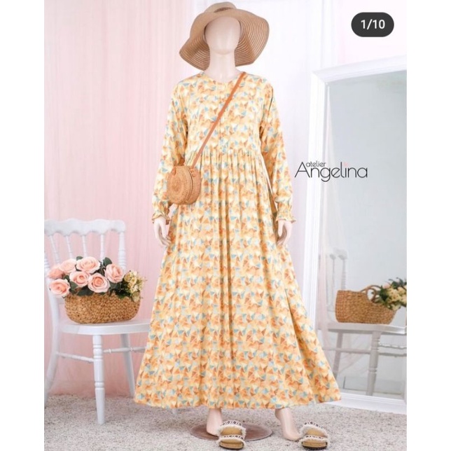 Atelier angelina sarah dress Lauvre yellow size S NWT