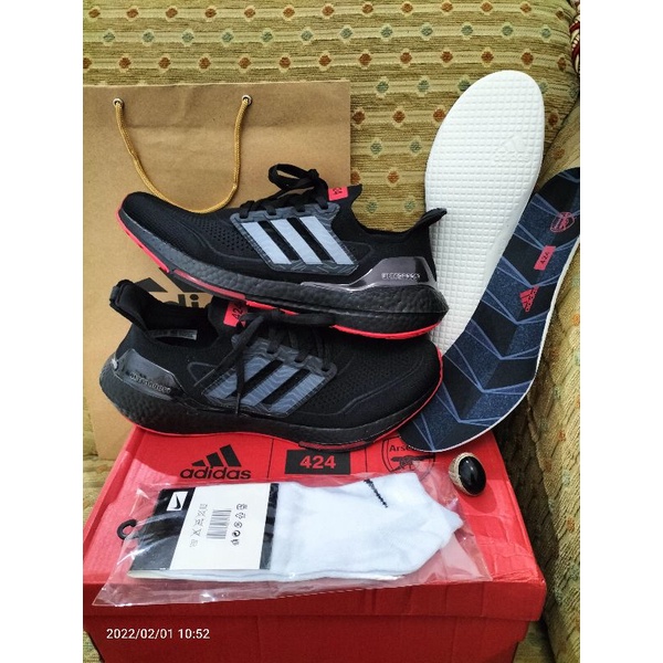 ADIDAS ULTRABOOST 21 ARSENAL X 424-BLACK SOL RED - 101513907