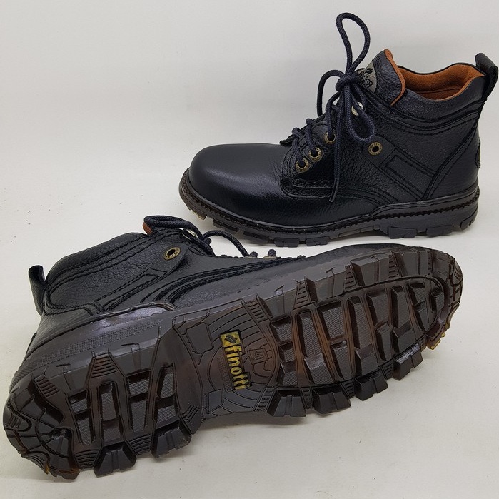 Sepatu safety boots toecap baja kulit Finotti GR 903