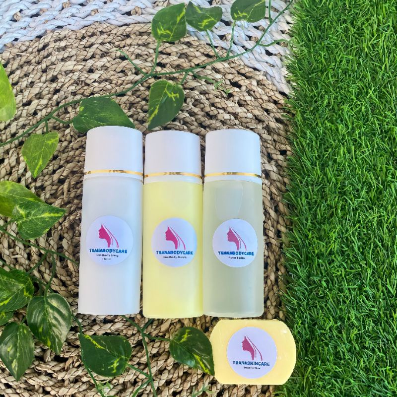 PEMUTIH BADAN AMPUH HB DOSIS TINGGI SIANG MALAM + SABUN PEMUTIH + TONER BADAN