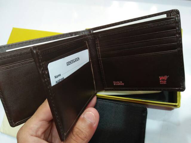 Dompet kulit asli pendek lipat dalam negri