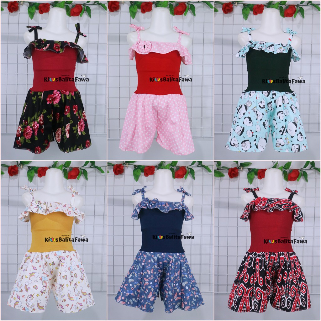 Jumpsuit Sweety uk 1-2 Tahun / Baju Anak Perempuan Overall Import  Kensi Balita Cewek Adem Jumsuit babycinnamon