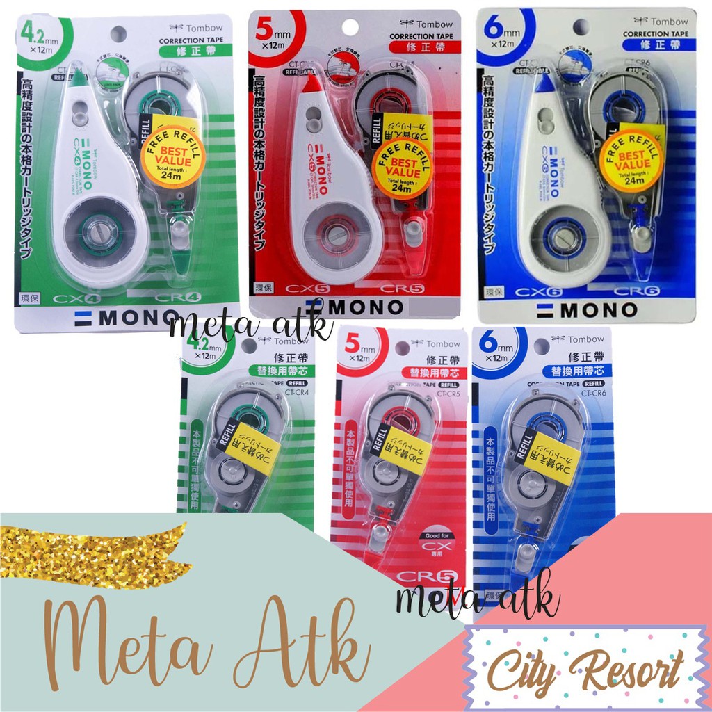 

Tipex Kertas / Correction Tape Tombow Mono CTCX + Refill
