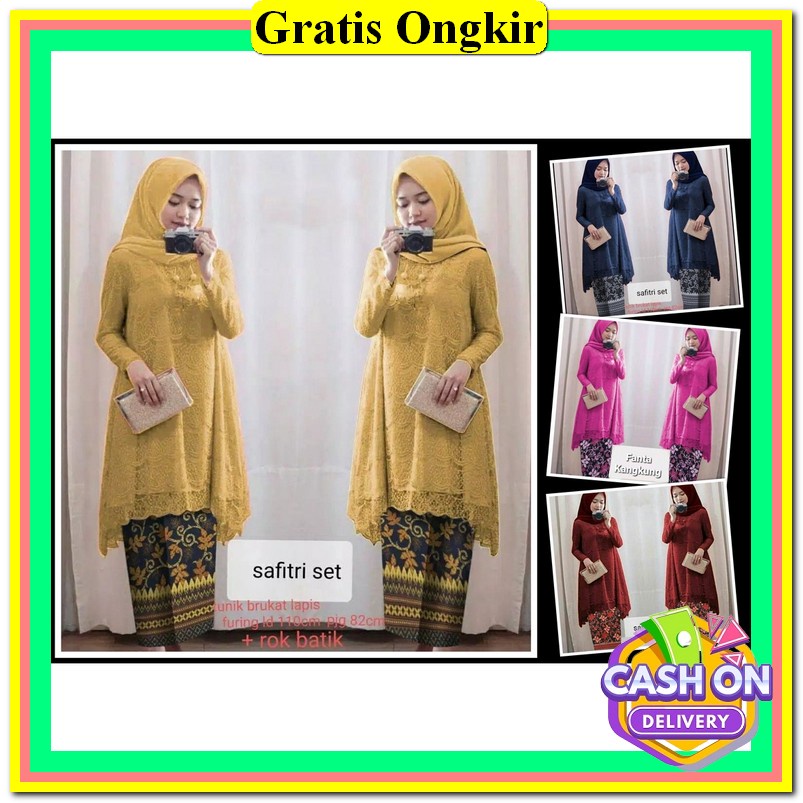 Kebayak Kondangan Kekinian Kebsya Wanita Dewasa Premium Setelan Kebaya Wisuda Lamaran Baju Kondangan