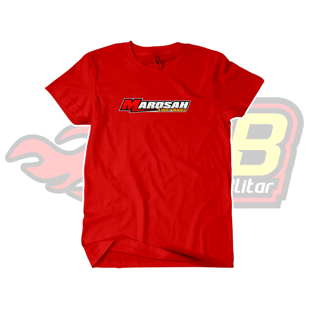 Kaos Marqsah Libaz Abiez Merah Katun Combed Distro Unofficial