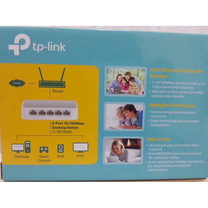 TP-LINK  SWITCH 5-PORT 10-100Mbps TL-SF1005D