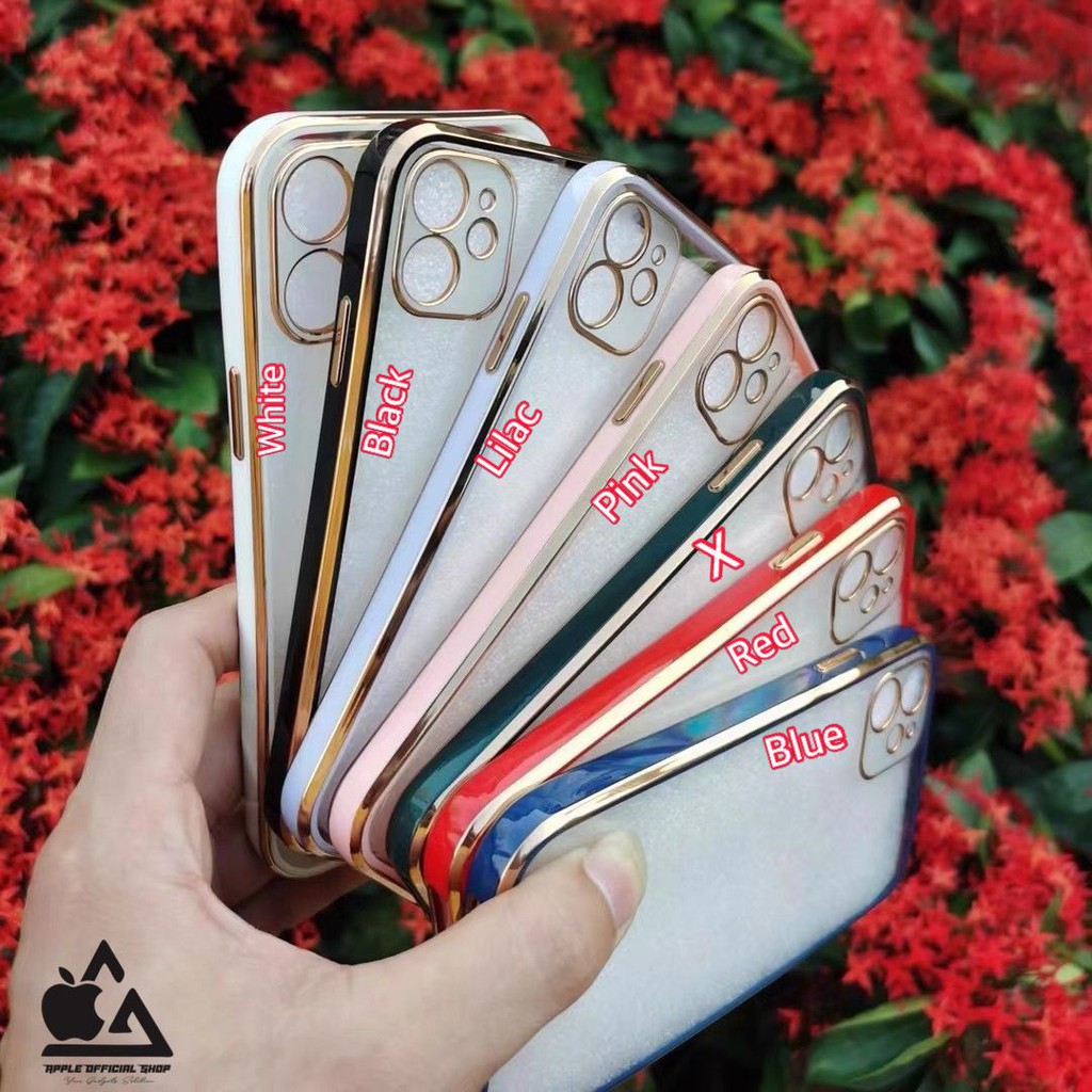 Softcase iPhone 6 6+ 7 7+ 8 8+ SE 2 Bumper Candy List Chrome Gold Silikon Case Bening Bemper Clear H