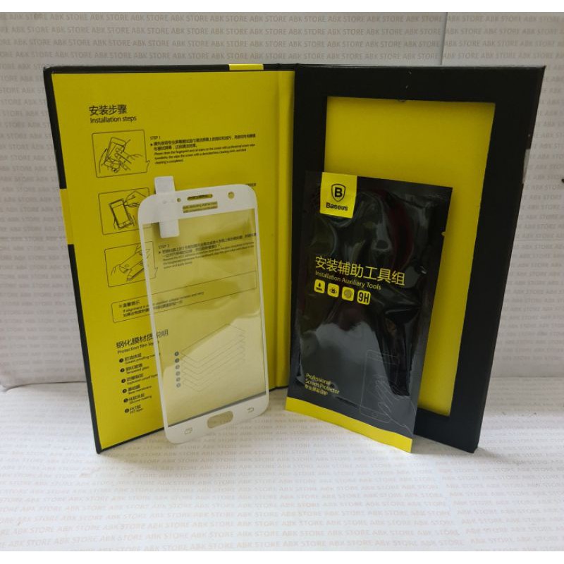 PROMO BASEUS Silk Screen Full Cover Tempered glass Samsung galaxy S7 Flat Screen Guard