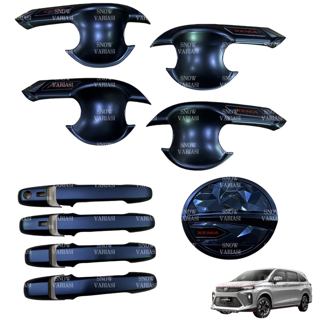 Paket Outer Handle Tank Cover All New Xenia 2022 Up Hitam Chrome