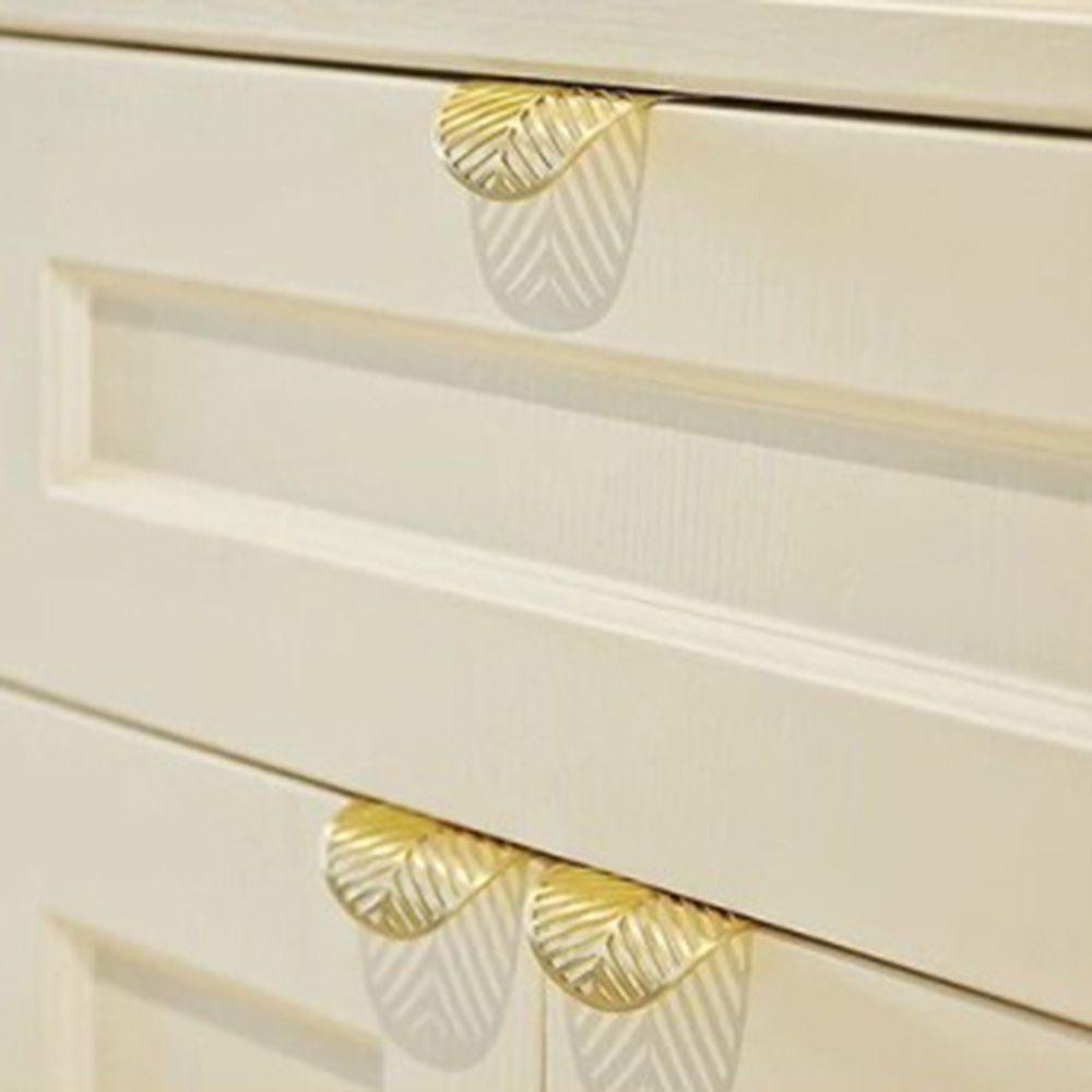 [Elegan] Furniture Handle Zinc Alloy Kamar Tidur Emas Disikat Furniture Lemari Pintu Lemari Handle Knob Laci