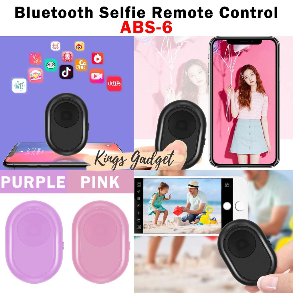 Jual Remote Bluetooth Remote Shutter Kamera Android Ios Abs Shopee Indonesia