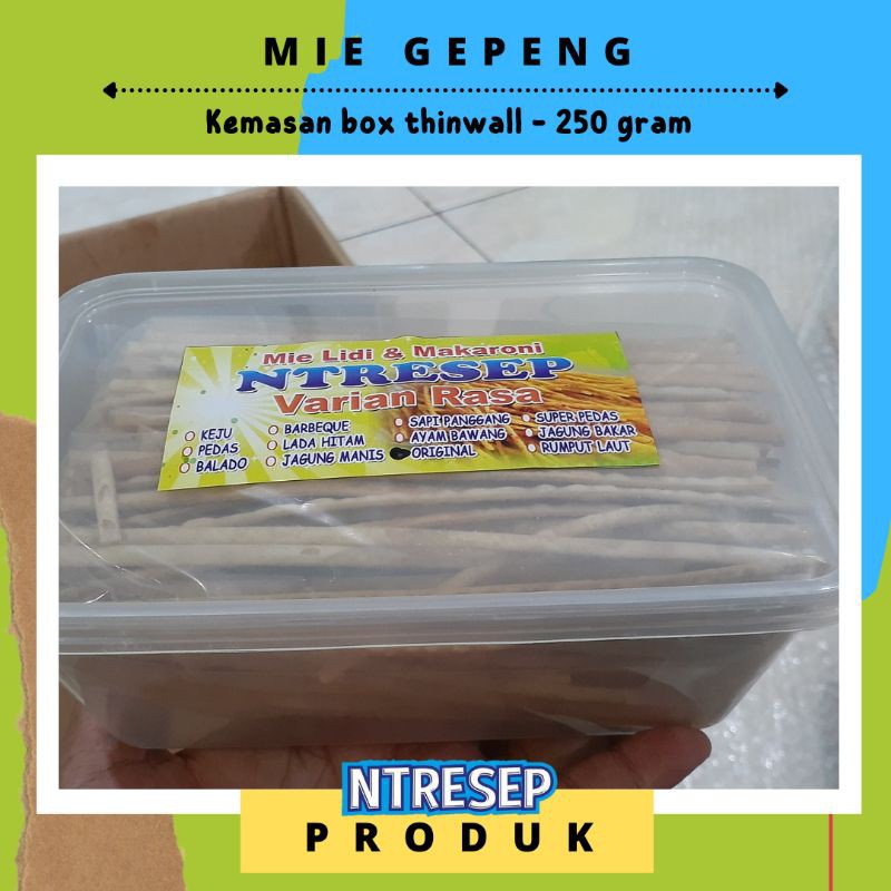 

Mie gepeng kemasan 250 gr box